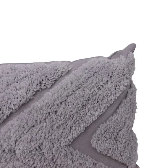 NWOT Home Reflection Tufted Decorative 12" x 24" Pillow Gray Decor Cozy Modern - Picture 4 of 11